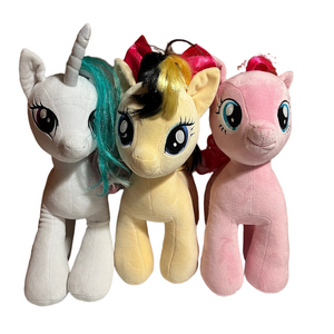 Build A Bear BAB My Little Pony Celestia Unicorn Plush 16in Lot of 3 MLP 2014-18